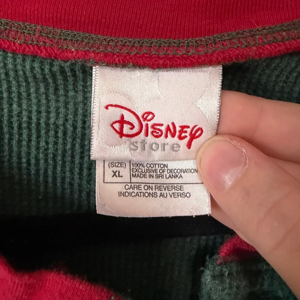 2 piece Disney mickey mouse pants (L) and shirt (XL) pajamas 100% cotton plaid
